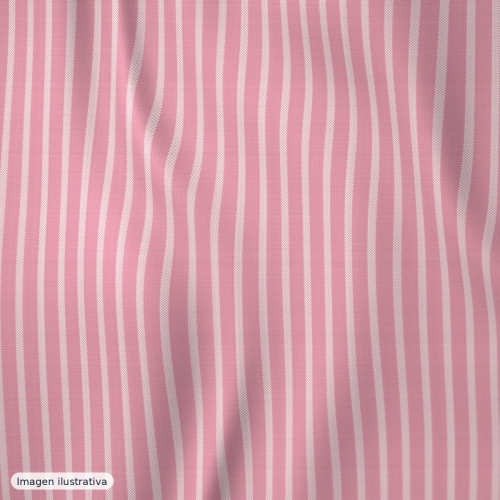 Bámbula algodón rayas rosa y blanco — 100% algodón