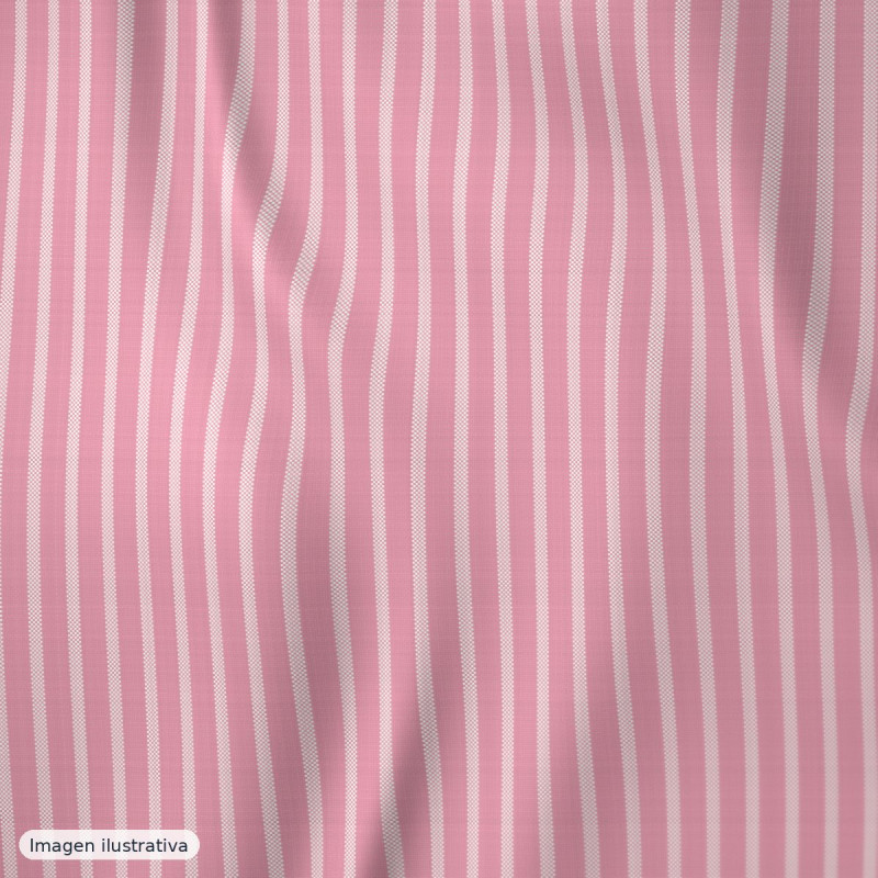 Bámbula algodón rayas rosa y blanco — 100% algodón