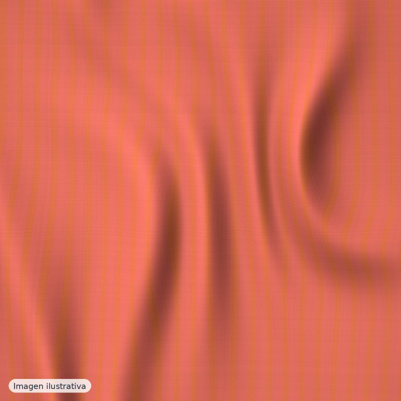 Bámbula ligera rayas bicolor coral y naranja — 65% algodón
