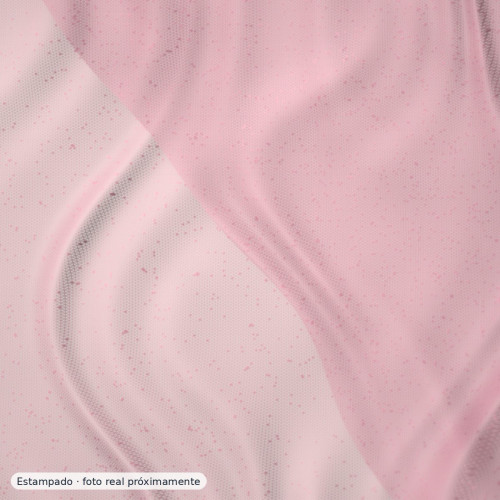 Batista plumeti flocado rosa suave — 100% algodón