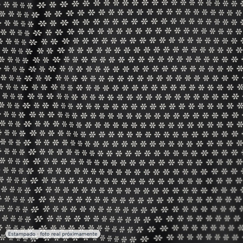 Bouclé bordado floral Noctis negro — 100% poliéster