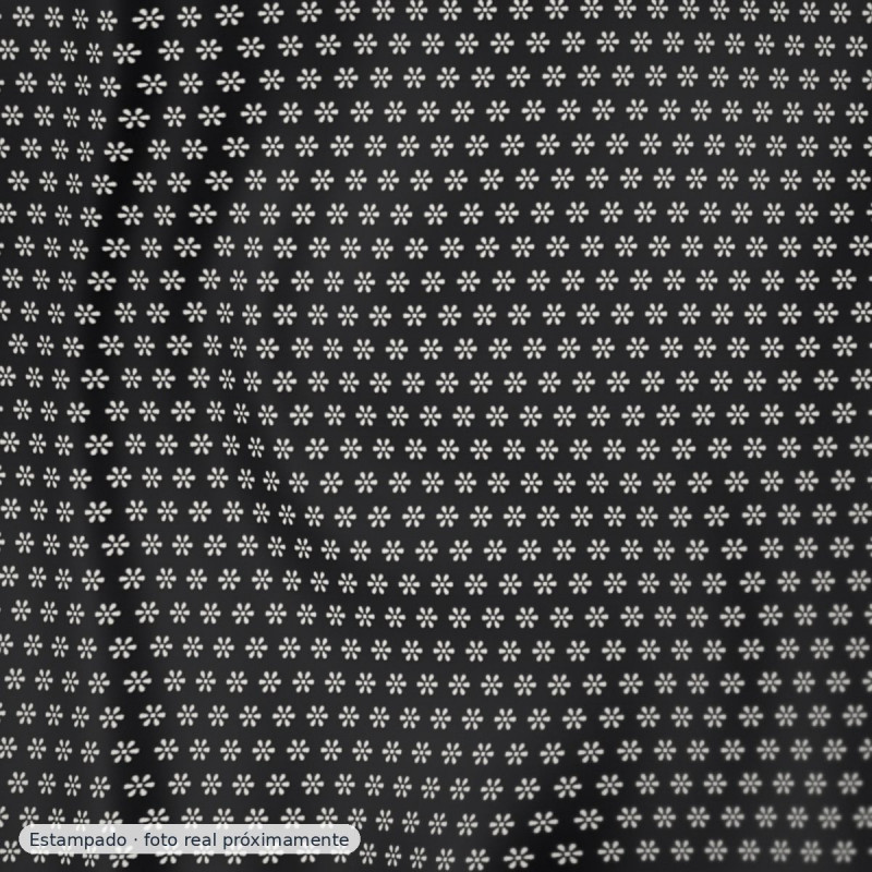 Bouclé bordado floral Noctis negro — 100% poliéster