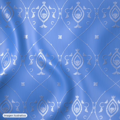 Brocado Azur Royale azul celeste — 100% poliéster