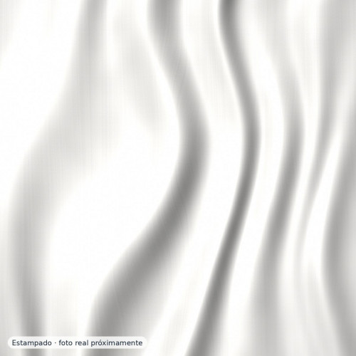 Brocado blanco relieve floral — 60% poliéster