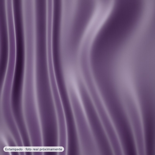 Brocado lúrex hojas morado y rojo — 60% poliéster