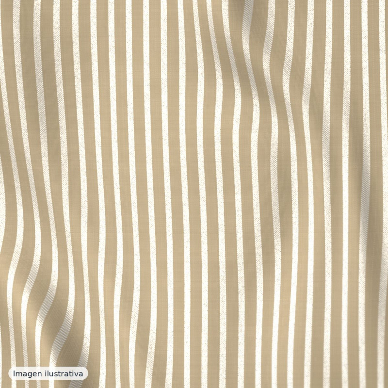 Brocado lúrex rayas alpujarreña beige — 45% poliéster