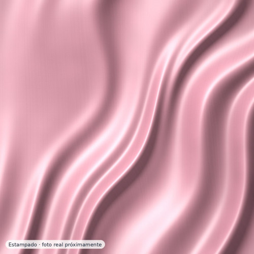 Brocado rosa suave relieve floral — 60% poliéster