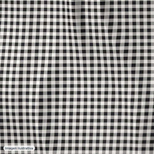 Cuadro vichy negro — 100% algodón