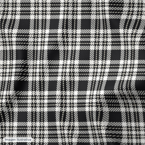 Cuadros ventana luto triple línea negro blanco — 65% poliéster