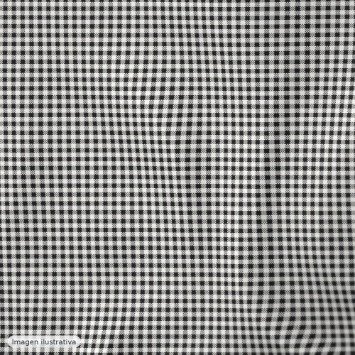 Cuadros vichy negro mini 2 mm — 65% poliéster