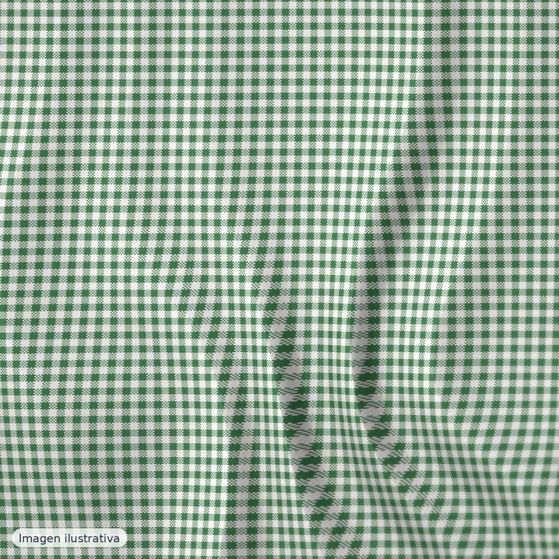 Cuadros vichy verde mini 2 mm — 65% poliéster