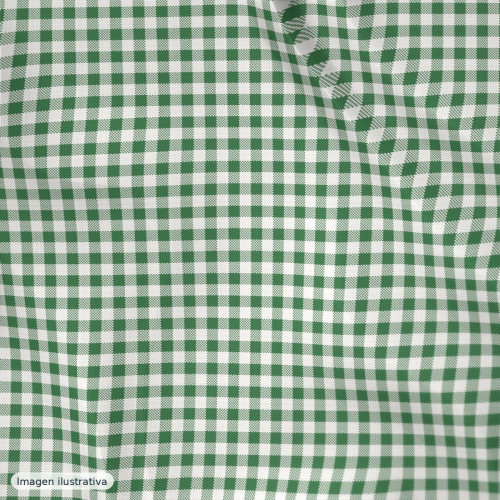 Cuadros vichy verde pequeño 4 mm — 65% poliéster