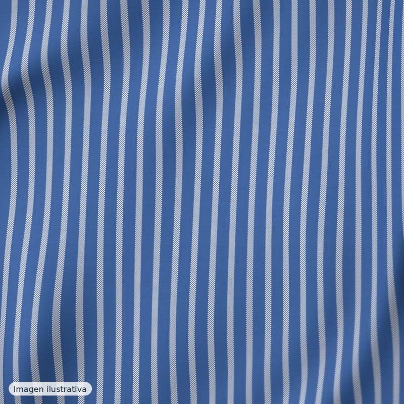 Denim algodón azul rayas — 98% algodón