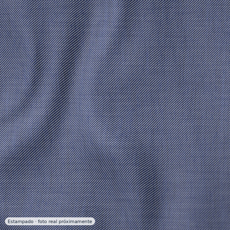 Denim algodón estampado mariquitas índigo — 100% algodón