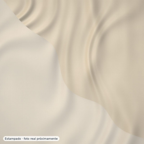 Devoré floral beige sobre gasa gris azulada — 80% viscosa