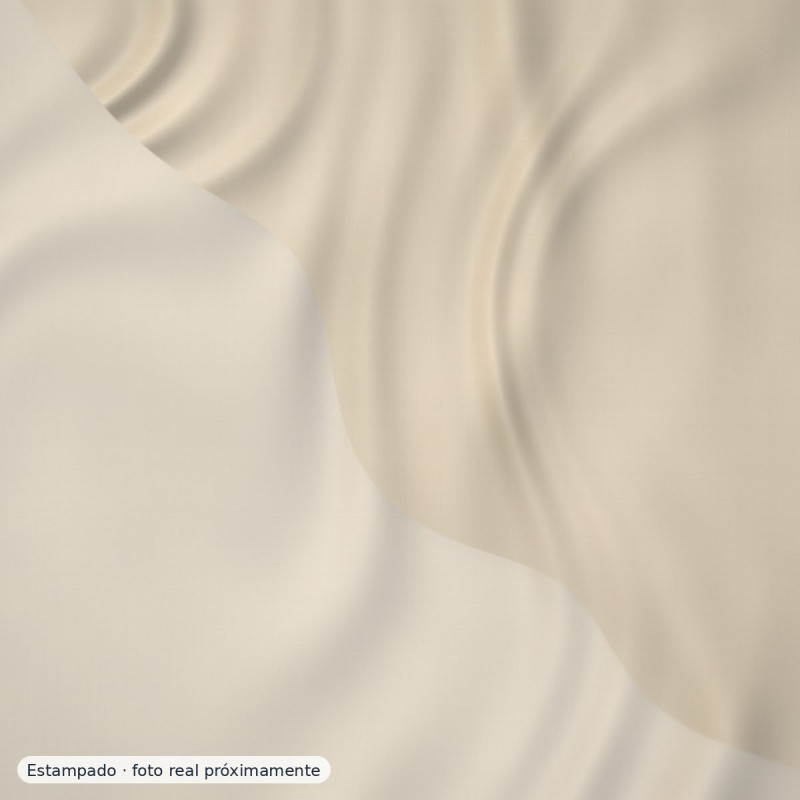 Devoré floral beige sobre gasa gris azulada — 80% viscosa