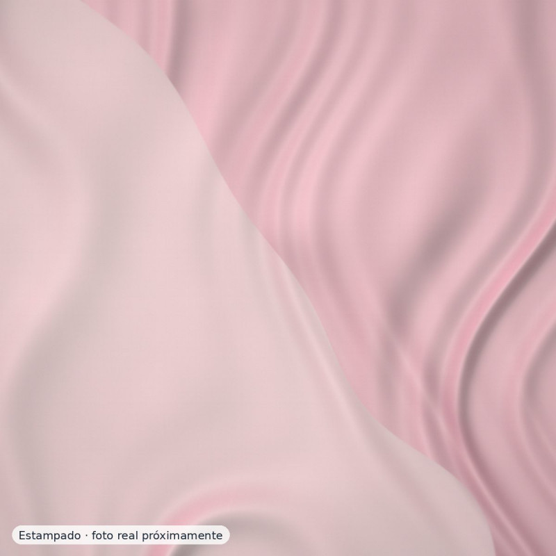 Devoré floral rosa suave sobre gasa — 80% viscosa