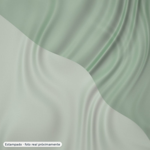 Devoré floral verde sobre gasa — 80% viscosa