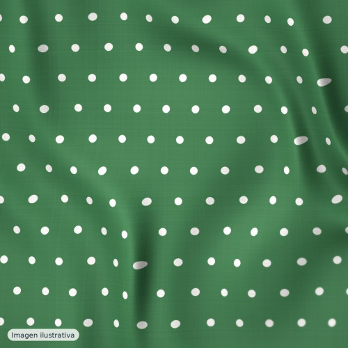Estampado de flamenca verde con lunares Estampado de flamenca verde con lunares