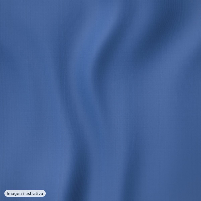 Gabardina elástica lisa azul Serenity — 97% poliéster