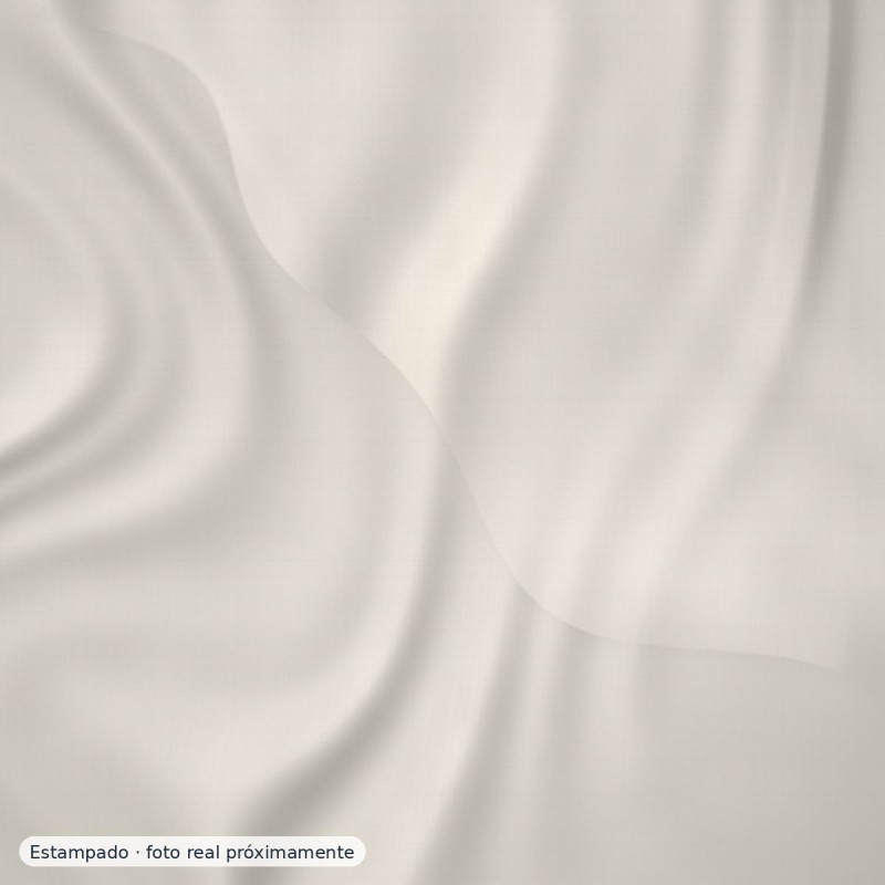 Gasa chiffón estampada fondo blanco natural — 100% poliéster