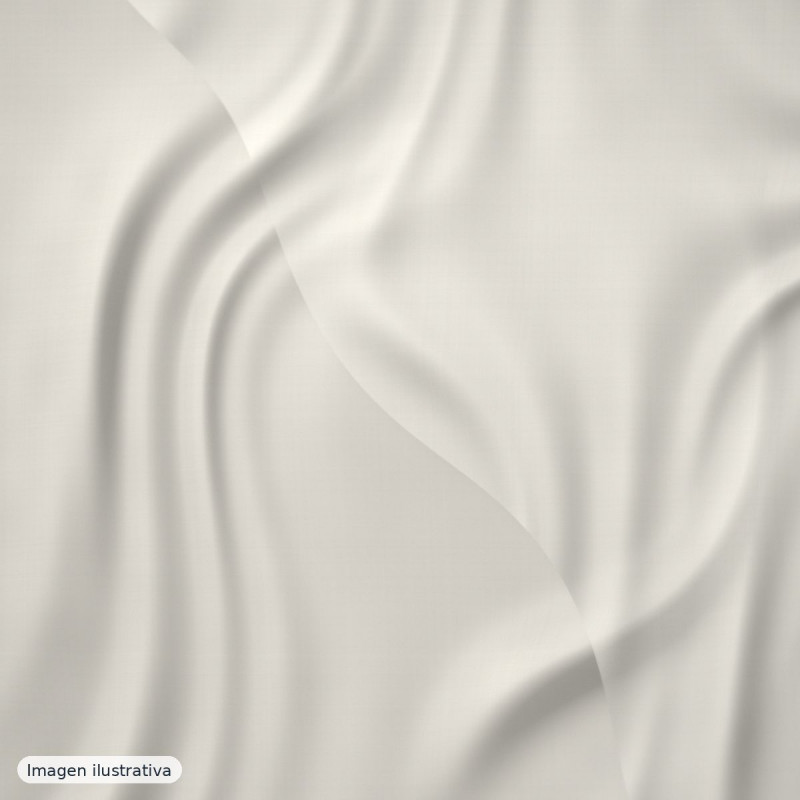 Gasa chiffón y muselina microplisada y drapeada desigual en blanco roto — 100% poliéster