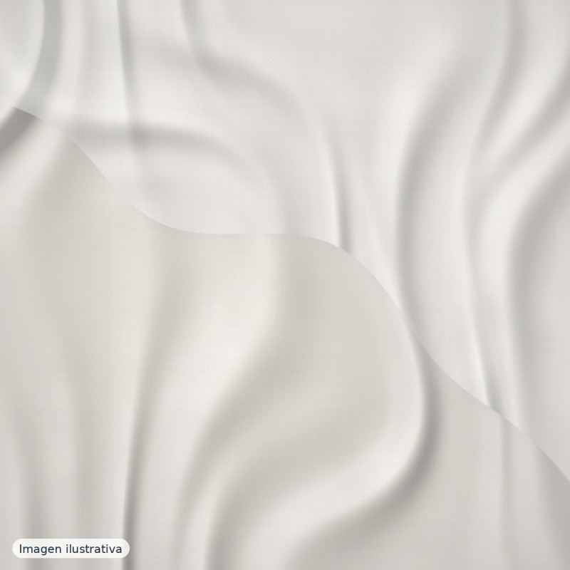 Gasa chifón plisada soleil blanca — 100% poliéster