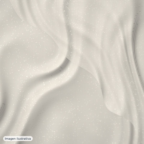 Gazar rústico bordado y plumeti blanco natural — 100% poliéster Gazar rústico bordado y plumeti blanco natural — 100% poliéster