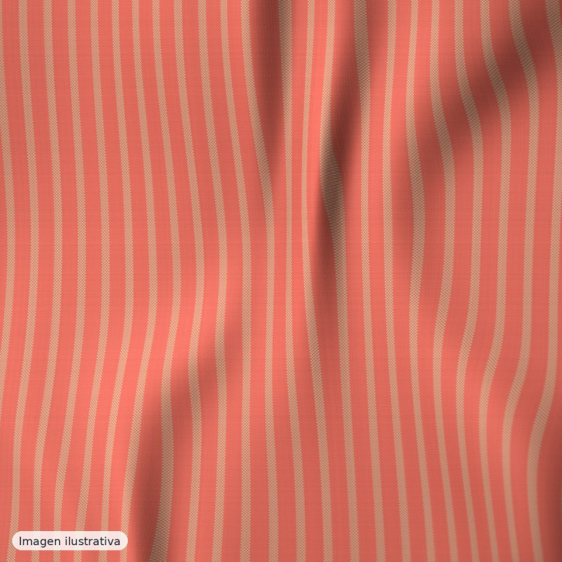 Granito crep sostenido rayas coral beige — 100% poliéster