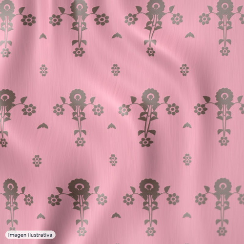 Jacquard bicolor rosa marrón — 100% poliéster