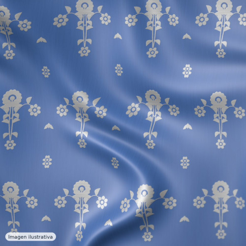 Jacquard fantasía destellos azul multicolor — 100% poliéster