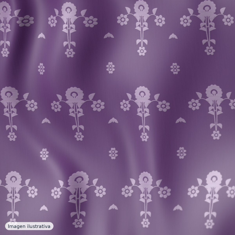 Jacquard mancha Ecovero morado — 100% viscosa