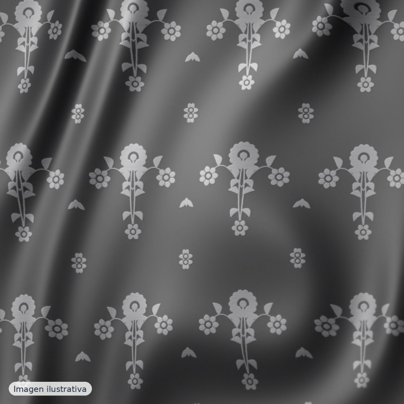 Jacquard mancha Ecovero negro — 100% viscosa