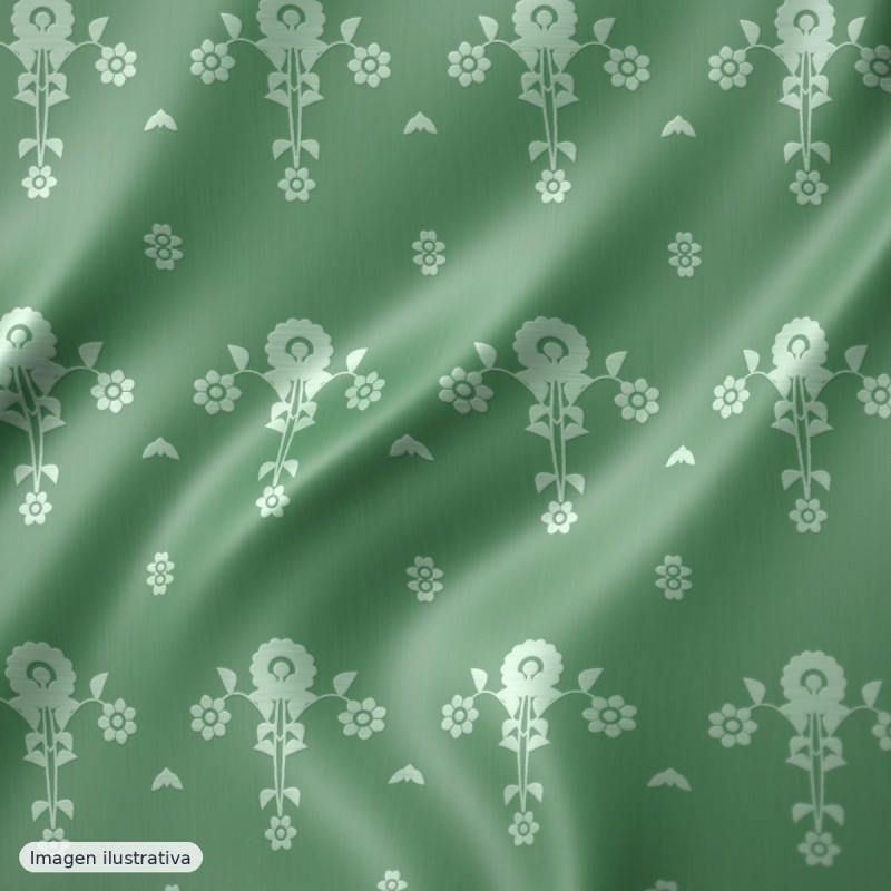 Jacquard origami verde — 97% poliéster