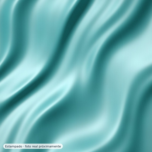 Jacquard satén turquesa — 97% poliéster