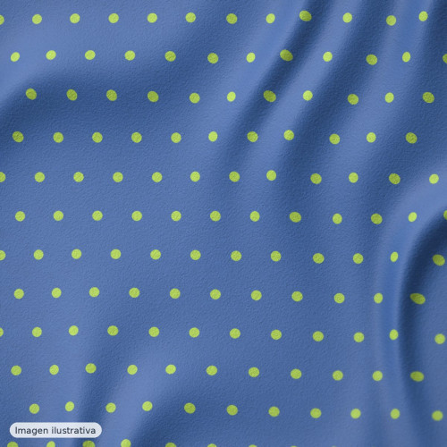 Koshibo lima flocado lunar azul — 100% poliéster
