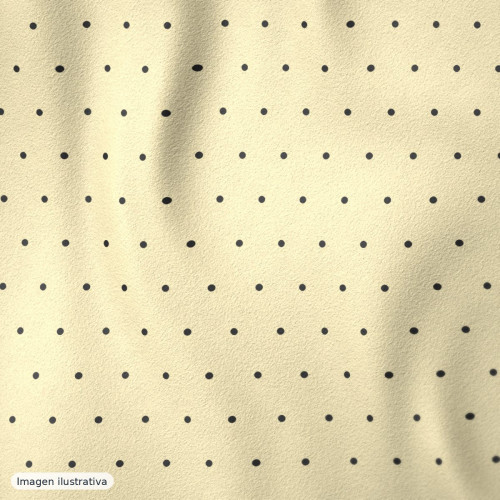 Koshibo lunares 7 mm vainilla y negro — 100% poliéster