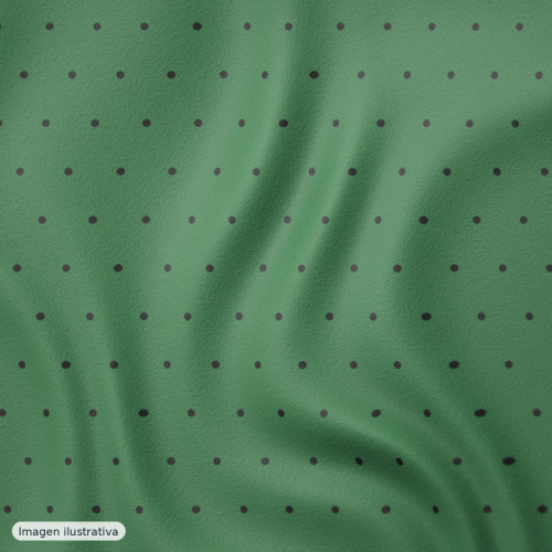 Koshibo lunares 7 mm verde y negro — 100% poliéster