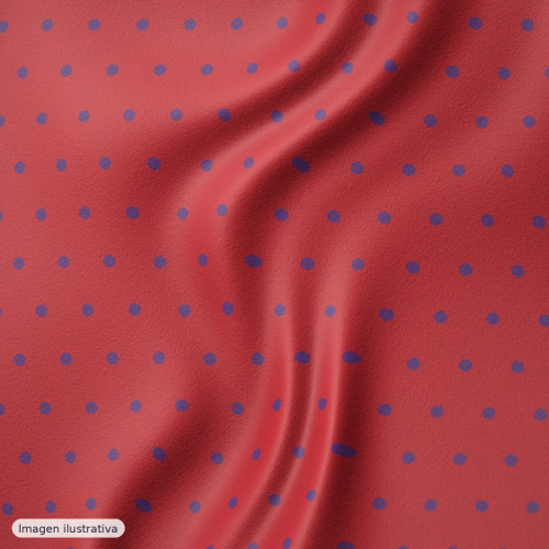 Koshibo morado flocado lunar rojo — 100% poliéster