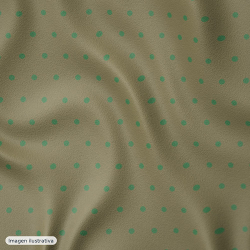Koshibo verde flocado lunar kaki — 100% poliéster