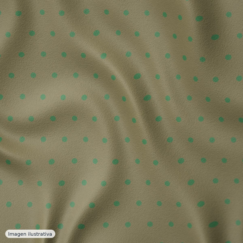 Koshibo verde flocado lunar kaki — 100% poliéster