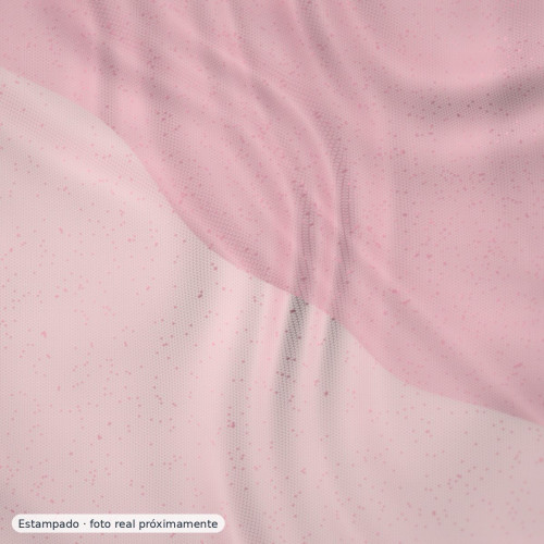 Lino plumeti bordado en rosa — 50% lino