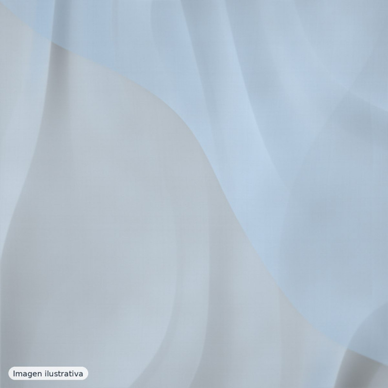 Organza Iris tono celeste — 100% poliéster