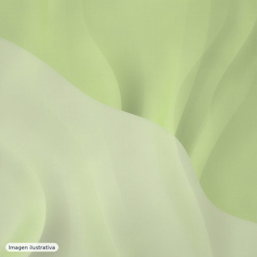 Organza Iris tono lima — 100% poliéster