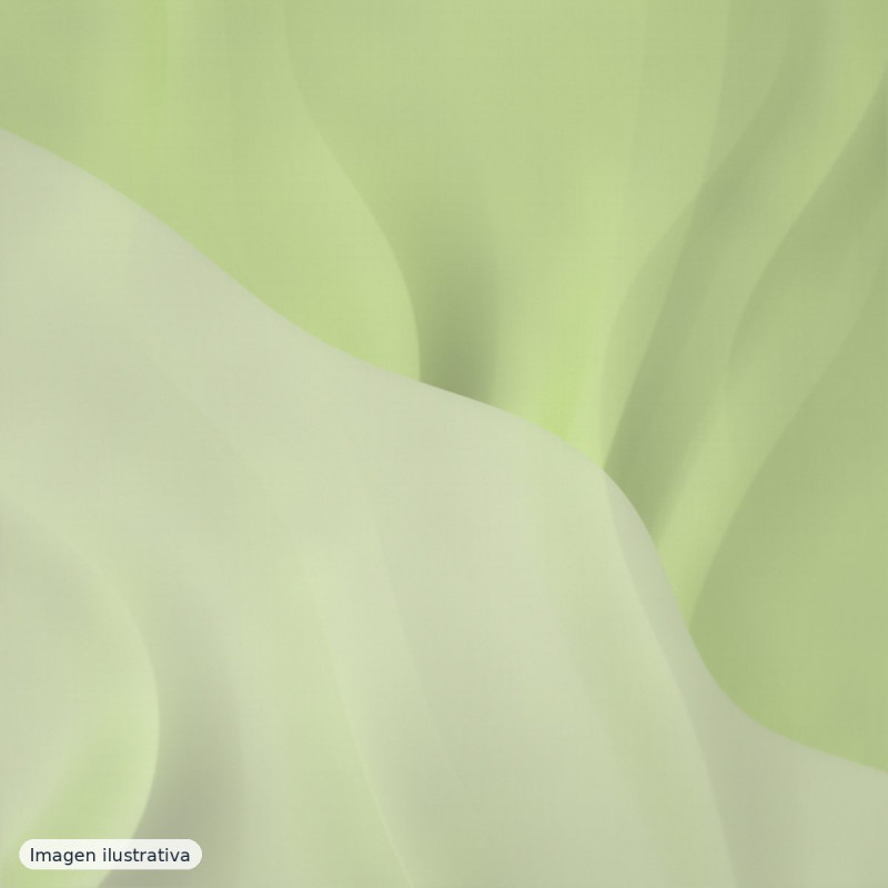 Organza Iris tono lima — 100% poliéster