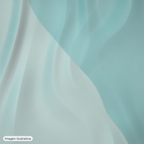 Organza Iris tono turquesa — 100% poliéster