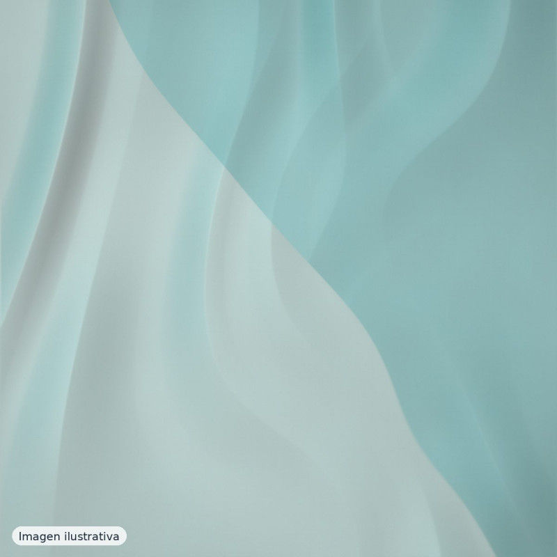 Organza Iris tono turquesa — 100% poliéster