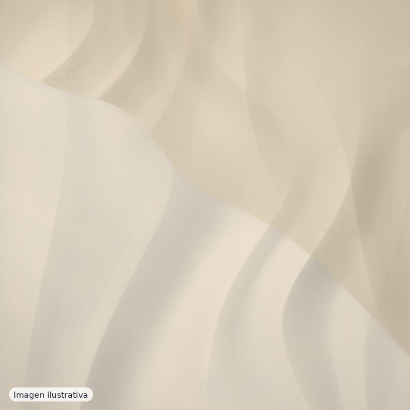 Organza poliéster beige — 100% poliéster