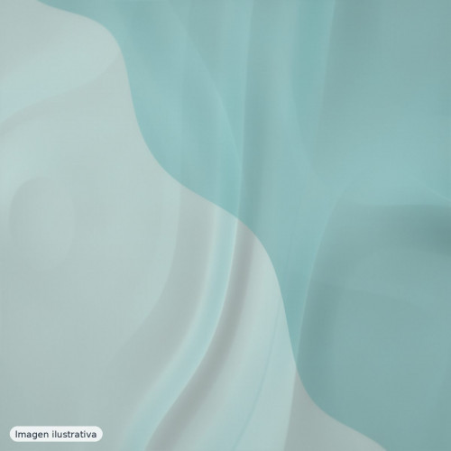 Organza turquesa crinkel brillante — 97% poliéster