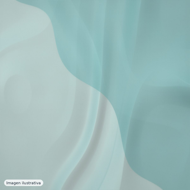 Organza turquesa crinkel brillante — 97% poliéster